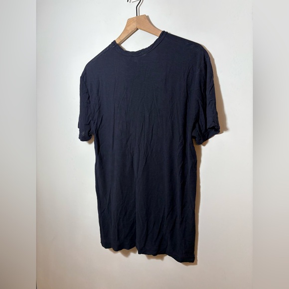 James Perse Navy Crew Neck T-Shirt Womens Size 2 Short Sleeve - Picture 5 of 7